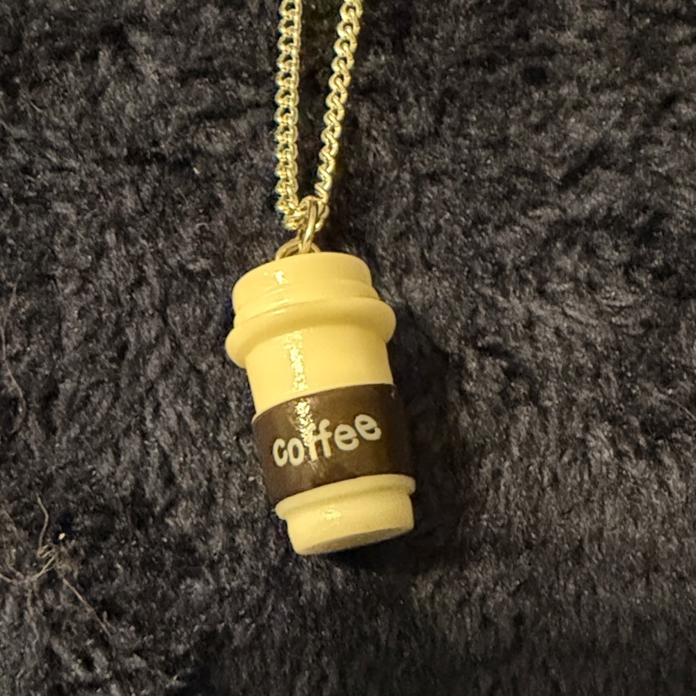 Coffee Cup Pendant Necklace